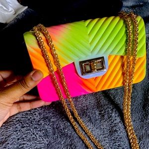 Trendy Rainbow Jelly purse